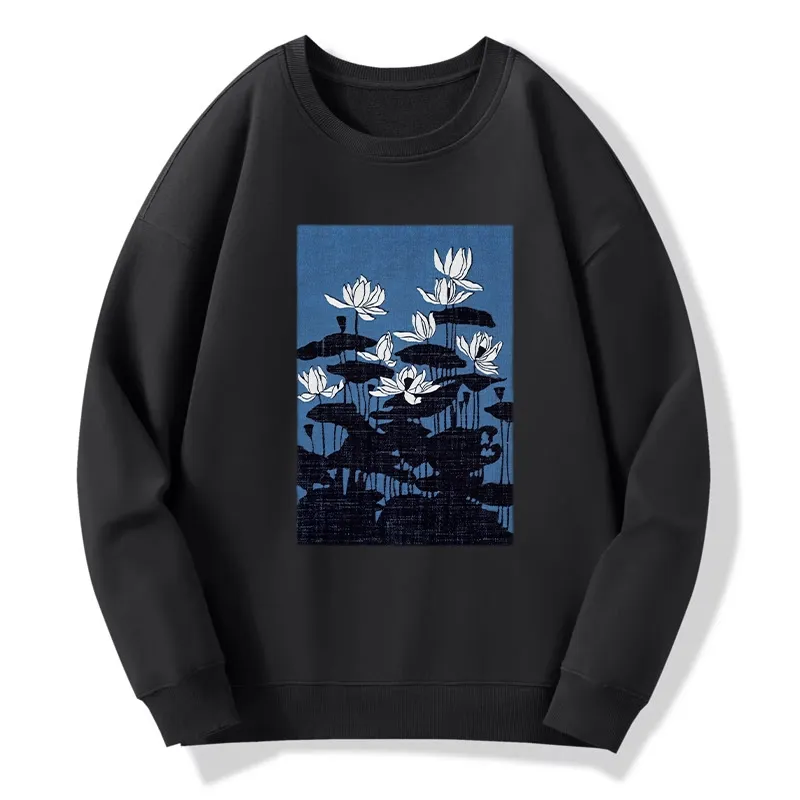 Tokyo-Tiger Blue Lotus Japanese Art Classic Sweatshirt