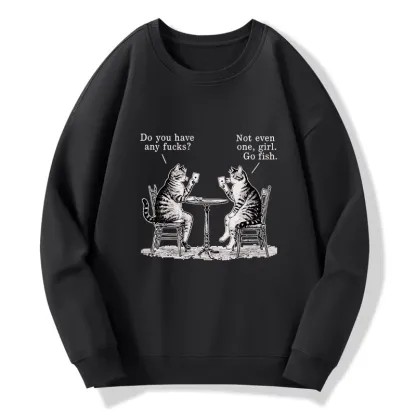 Tokyo-Tiger Cat Poker Night Classic Sweatshirt