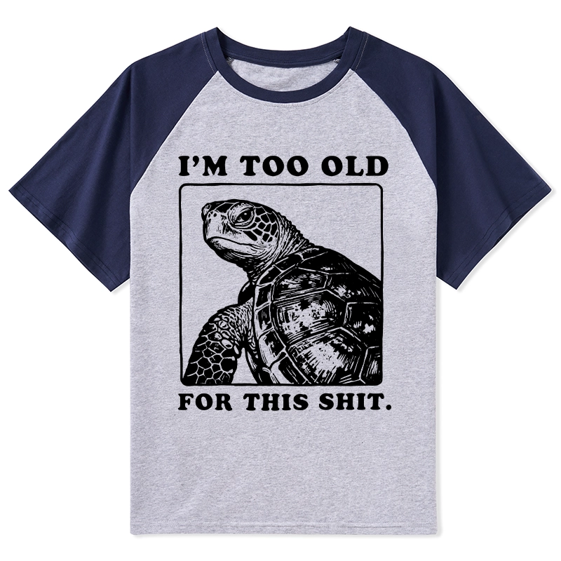 Tokyo-Tiger Turtle I Quit Meme Energy Raglan T-shirt