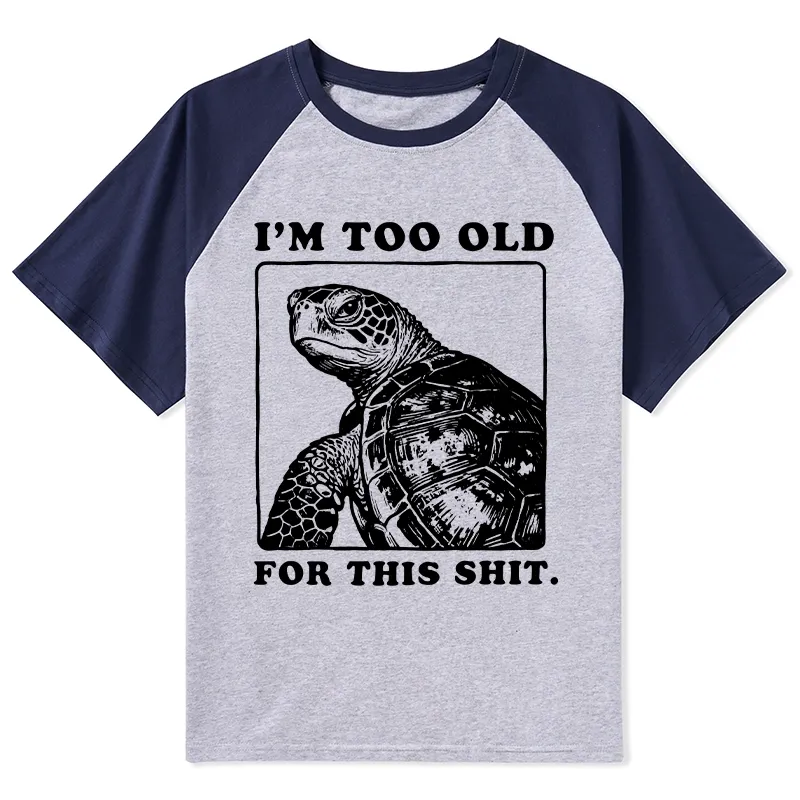 Tokyo-Tiger Turtle I Quit Meme Energy Raglan T-shirt