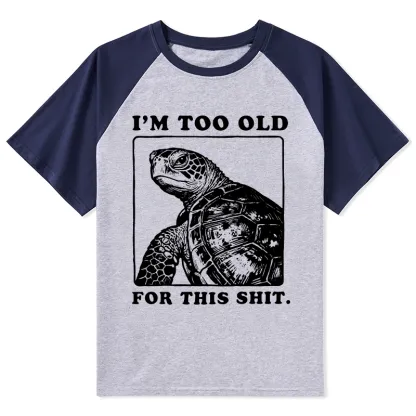 Tokyo-Tiger Turtle I Quit Meme Energy Raglan T-shirt