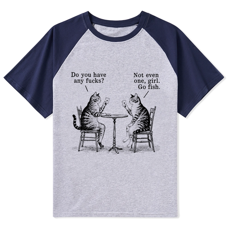 Tokyo-Tiger Cat Poker Night Raglan T-shirt