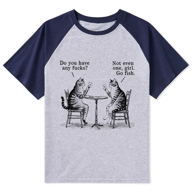 Tokyo-Tiger Cat Poker Night Raglan T-shirt