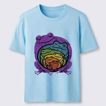 Tokyo-Tiger Rainbow Frogs Hugging Classic T-Shirt