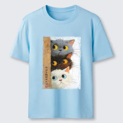 Tokyo-Tiger Three Cute Cats Watch You Classic T-Shirt