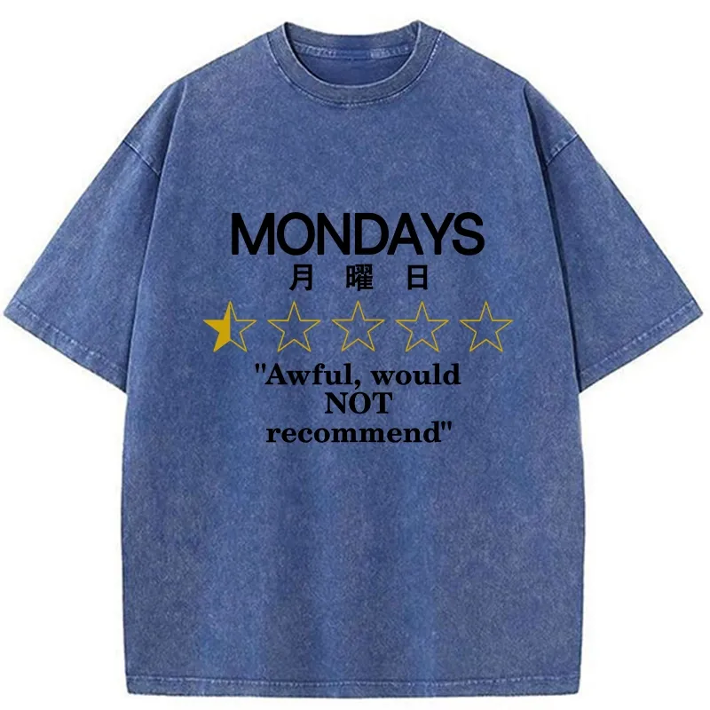 Tokyo-Tiger Not Recommended On Mondays Washed T-Shirt