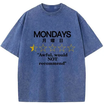 Tokyo-Tiger Not Recommended On Mondays Washed T-Shirt