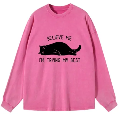 Tokyo-Tiger When Life Is Hard Nap First Washed Long Sleeve T-Shirt