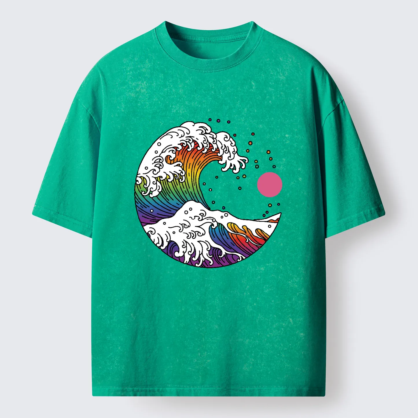 Tokyo-Tiger Rainbow Waves Washed T-Shirt