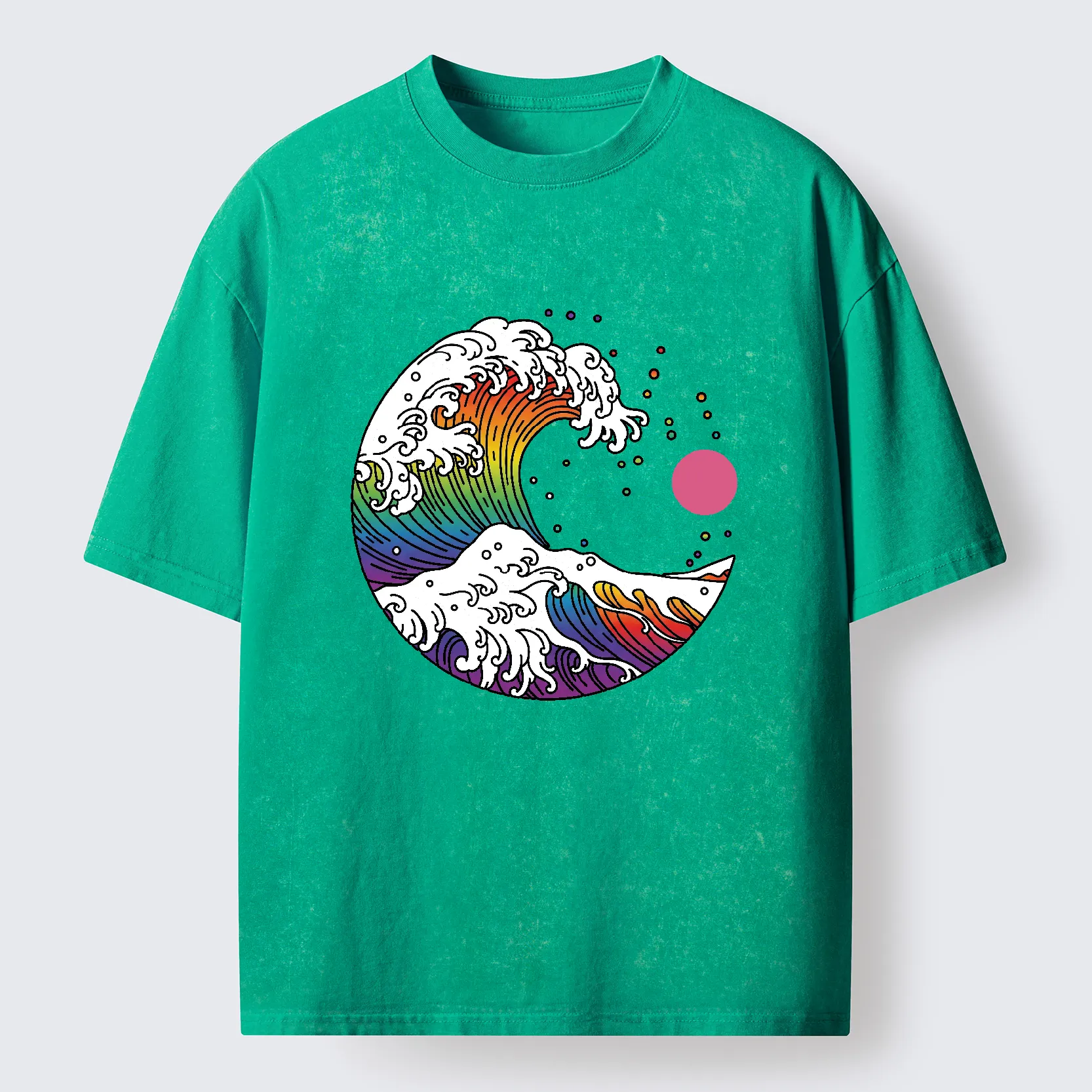Tokyo-Tiger Rainbow Waves Washed T-Shirt