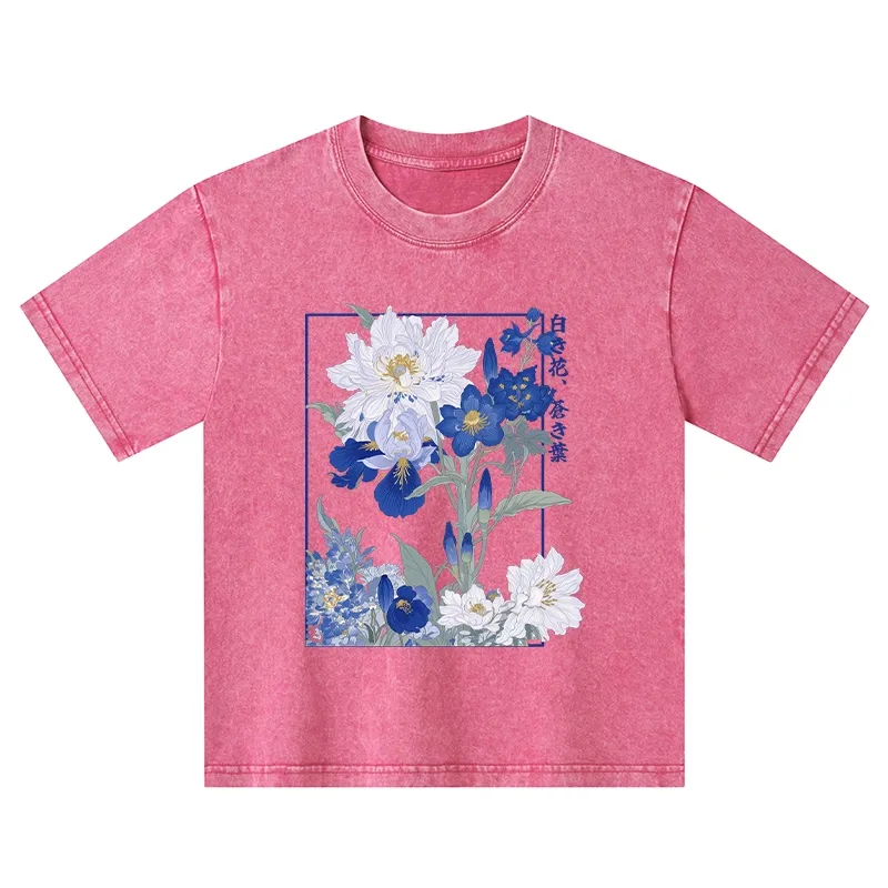Tokyo-Tiger Blossoms Of The Firmament Kids Washed T-Shirt