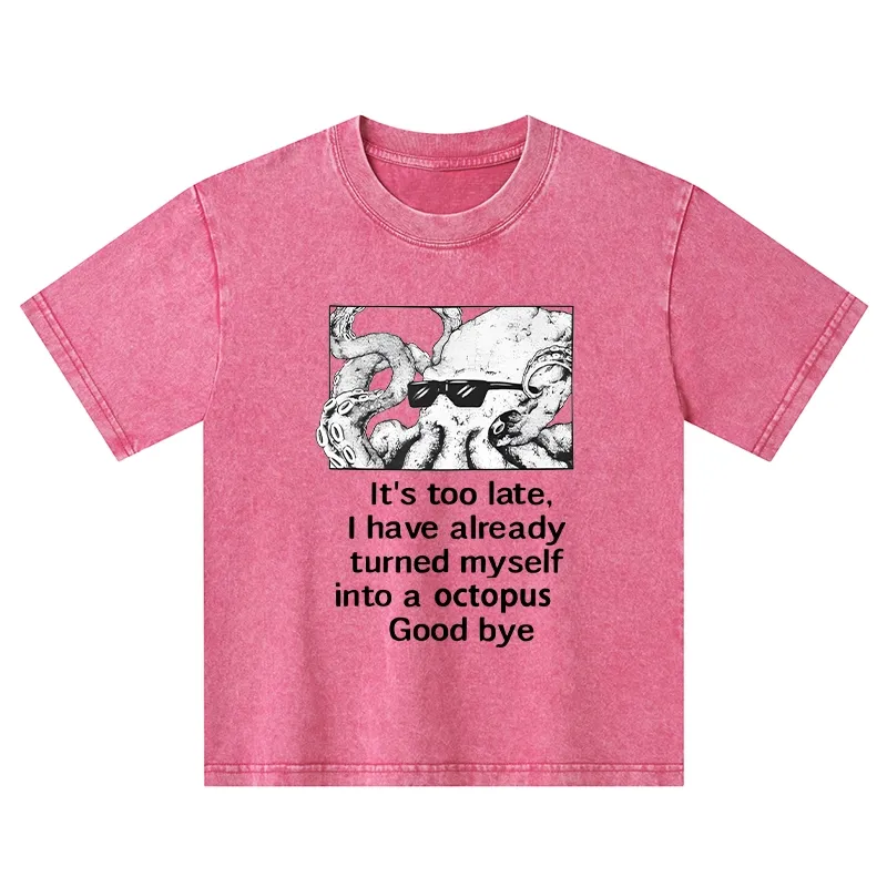 Tokyo-Tiger Octopus Meme I Disappeared Completely Kids Washed T-Shirt