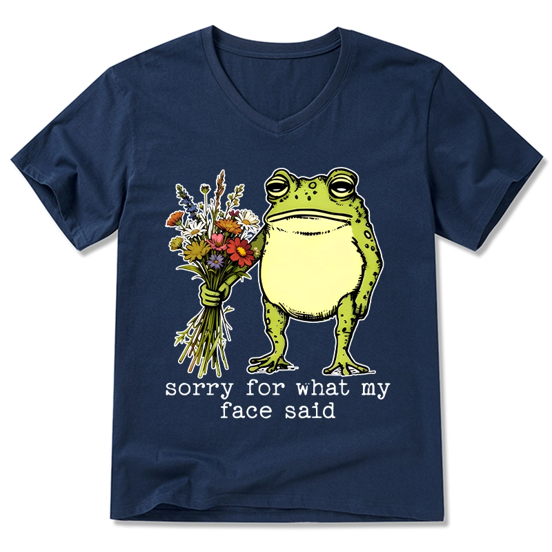 Tokyo-Tiger Frog Sorry Mode Activated V-Neck Classic T-Shirt