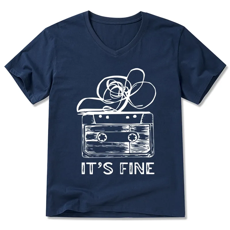 Tokyo-Tiger Cassette Fine Meme V-Neck Classic T-Shirt