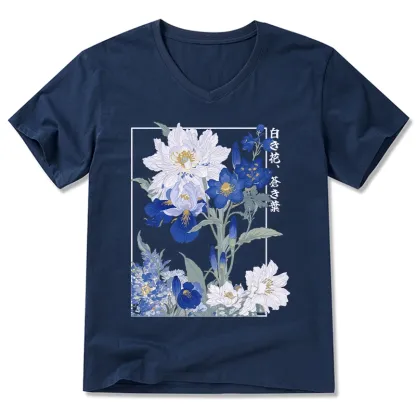 Tokyo-Tiger Blossoms Of The Firmament V-Neck Classic T-Shirt