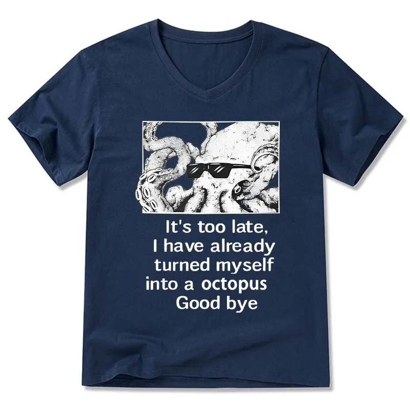 Tokyo-Tiger Octopus Meme I Disappeared Completely V-Neck Classic T-Shirt