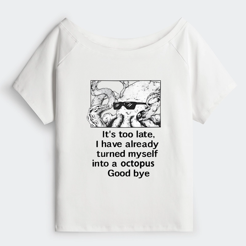 Tokyo-Tiger Octopus Meme I Disappeared Completely Off Shoulder T-Shirt