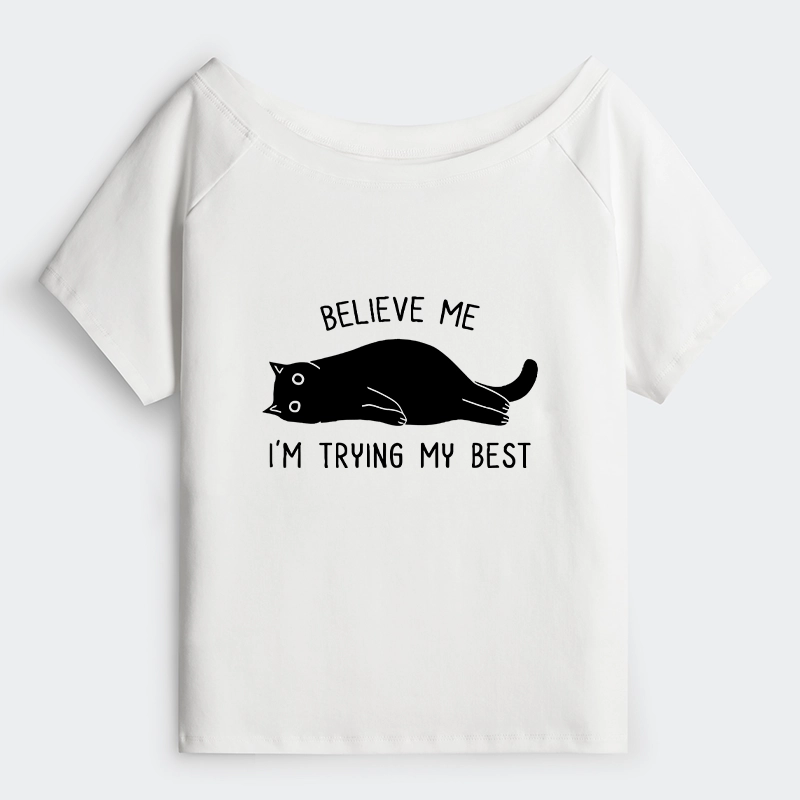 Tokyo-Tiger When Life Is Hard Nap First Off Shoulder T-Shirt