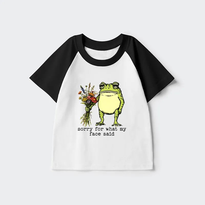 Tokyo-Tiger Frog Sorry Mode Activated Kids Raglan T-shirt Sale