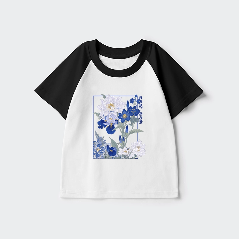 Tokyo-Tiger Blossoms Of The Firmament Kids Raglan T-shirt