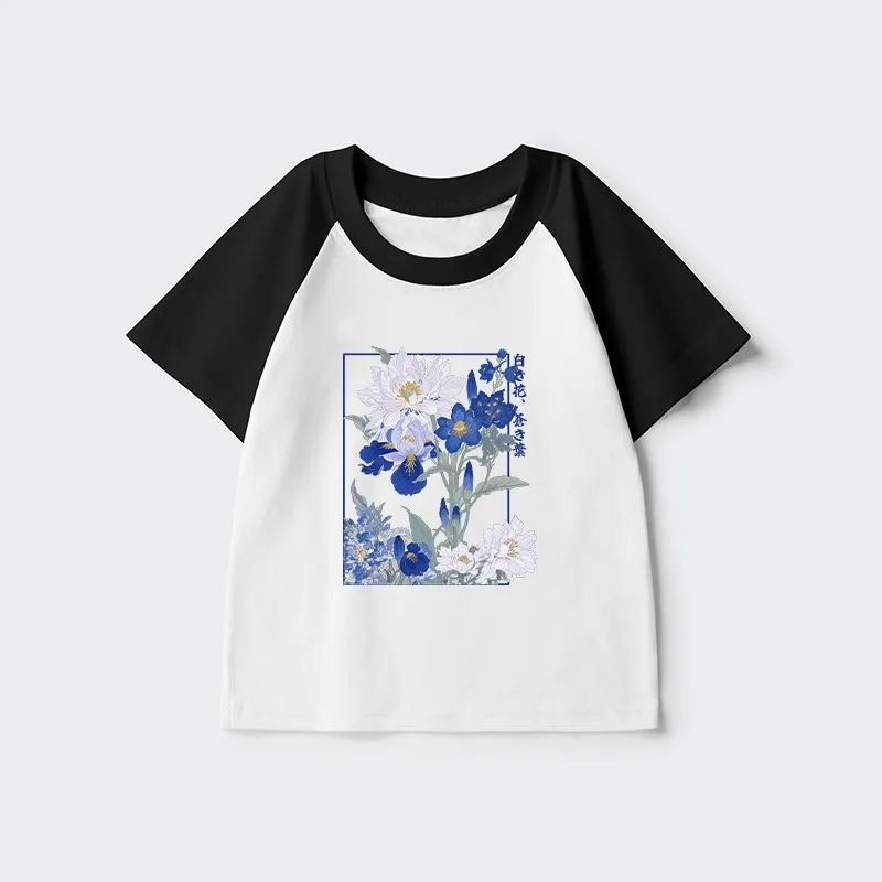 Tokyo-Tiger Blossoms Of The Firmament Kids Raglan T-shirt
