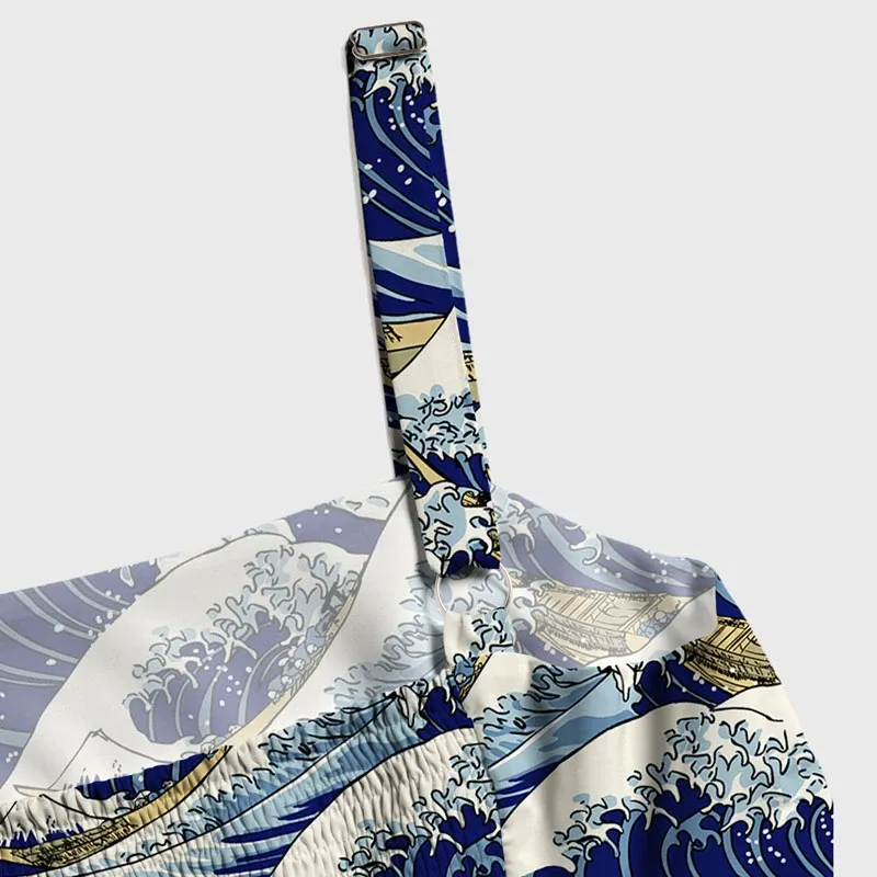 Tokyo-Tiger Japanese Great Wave Maxi Dress