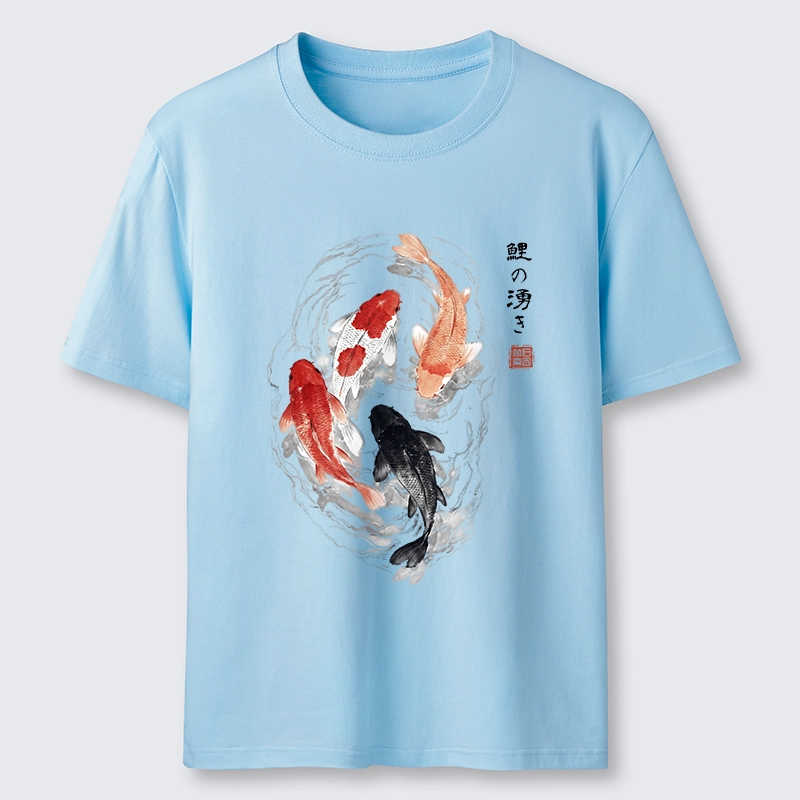 Tokyo-Tiger Koi Fish Flow In Traditional Ink Style Classic T-Shirt
