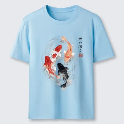 Tokyo-Tiger Koi Fish Flow In Traditional Ink Style Classic T-Shirt