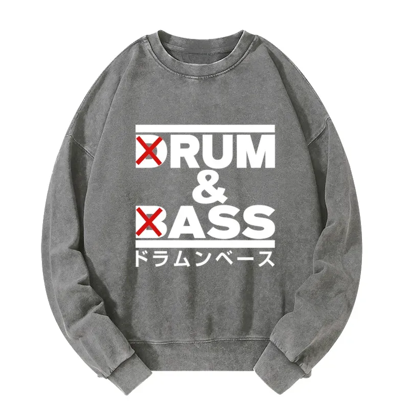 Tokyo-Tiger Drum And Bass Funny Washed Sweatshirt
