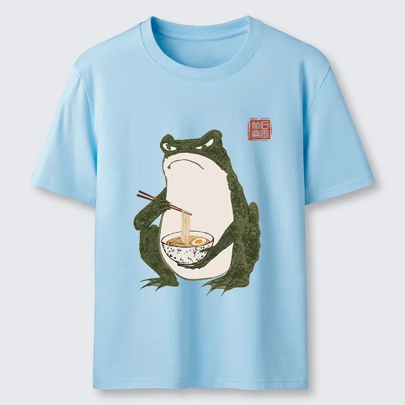 Tokyo-Tiger Grumpy Frog Loves Ramen Classic T-Shirt