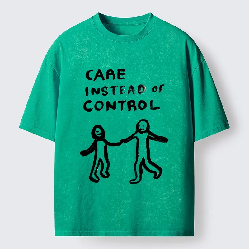 Tokyo-Tiger Choose Care Not Control Washed T-Shirt