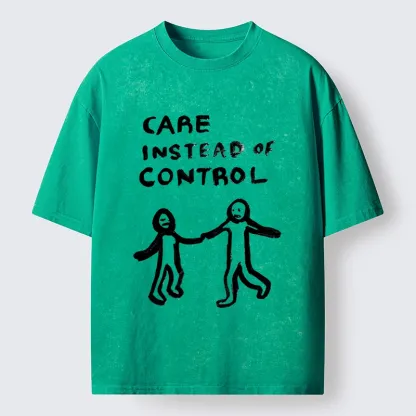 Tokyo-Tiger Choose Care Not Control Washed T-Shirt