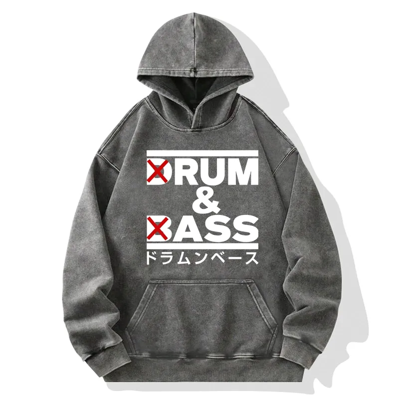 Tokyo-Tiger Drum And Bass Funny Washed Hoodie