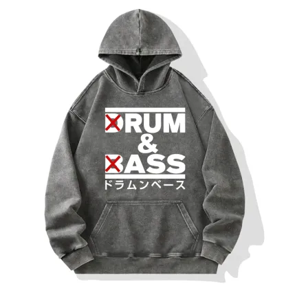 Tokyo-Tiger Drum And Bass Funny Washed Hoodie