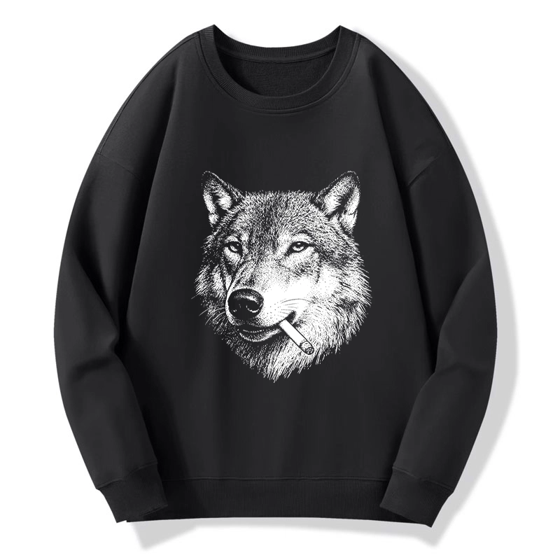 Tokyo-Tiger Cool Wolf Meme Bad Decisions Pending Classic Sweatshirt