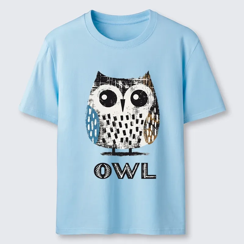 Tokyo-Tiger Minimalist Owl Illustration Print Classic T-Shirt