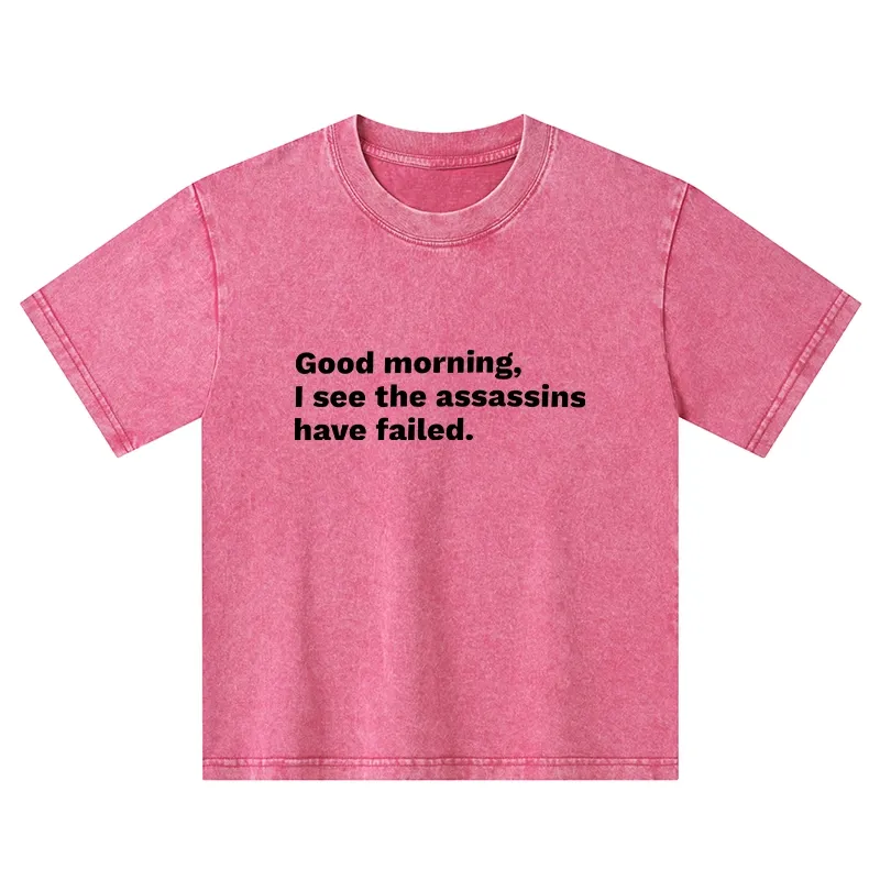 Tokyo-Tiger Assassins Failed Morning Quote Art Kids Washed T-Shirt