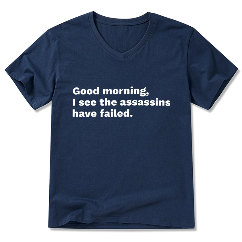 Tokyo-Tiger Assassins Failed Morning Quote Art V-Neck Classic T-Shirt
