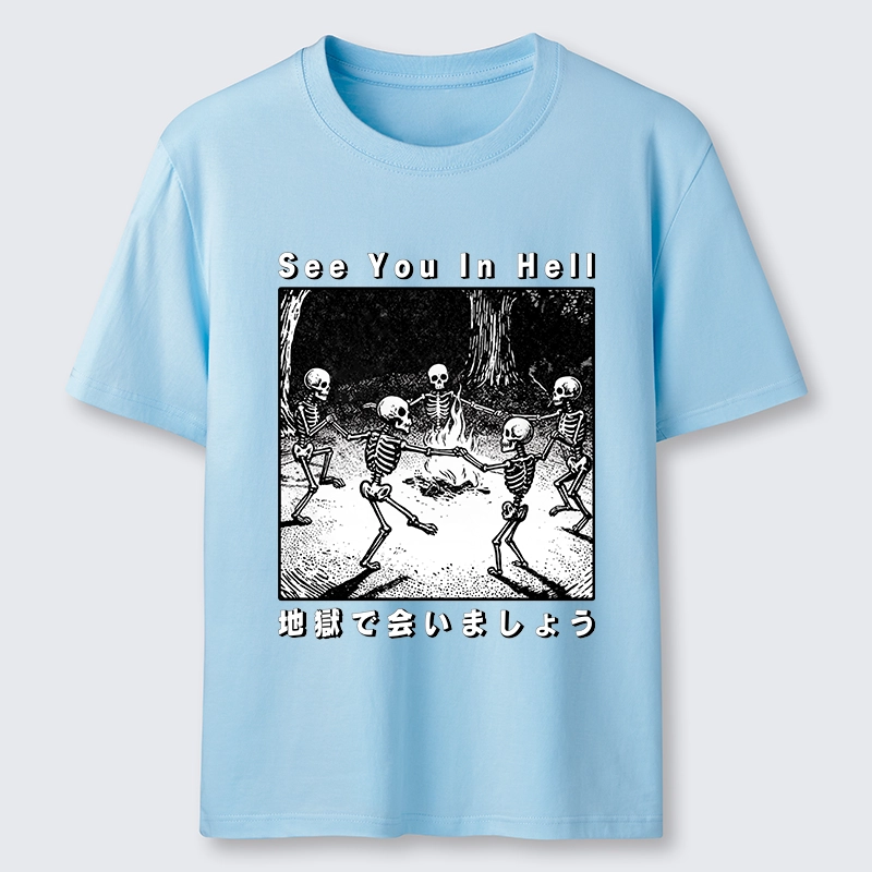 Tokyo-Tiger Funny Skeleton Hell Party Classic T-Shirt