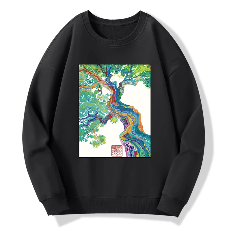 Tokyo-Tiger Colorful Magic Tree Classic Sweatshirt