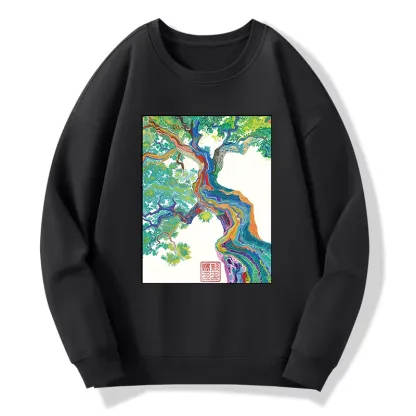 Tokyo-Tiger Colorful Magic Tree Classic Sweatshirt