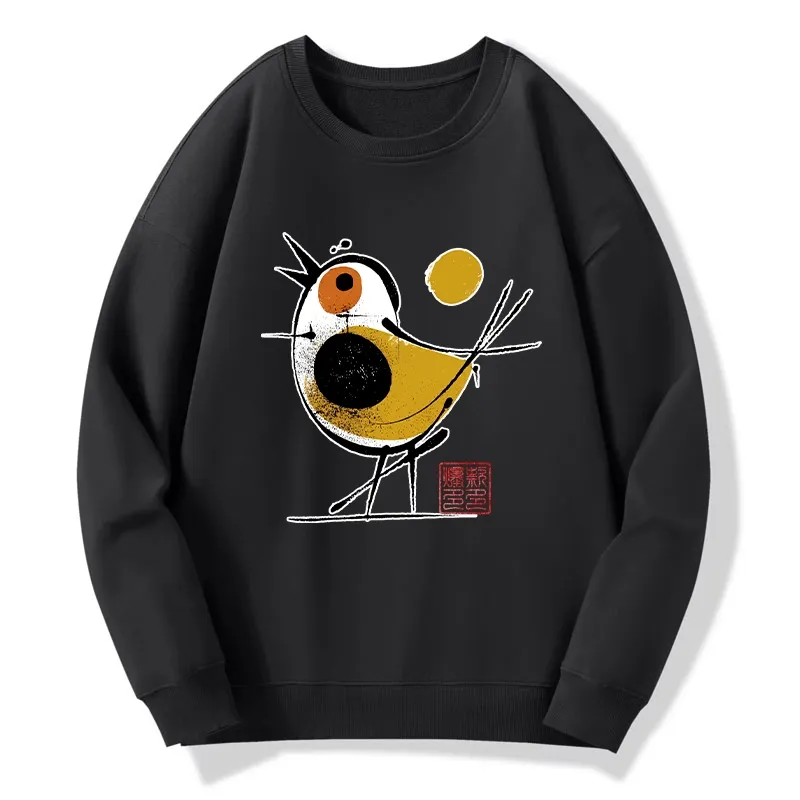 Tokyo-Tiger Aesthetic Yellow And Black Bird Classic Sweatshirt