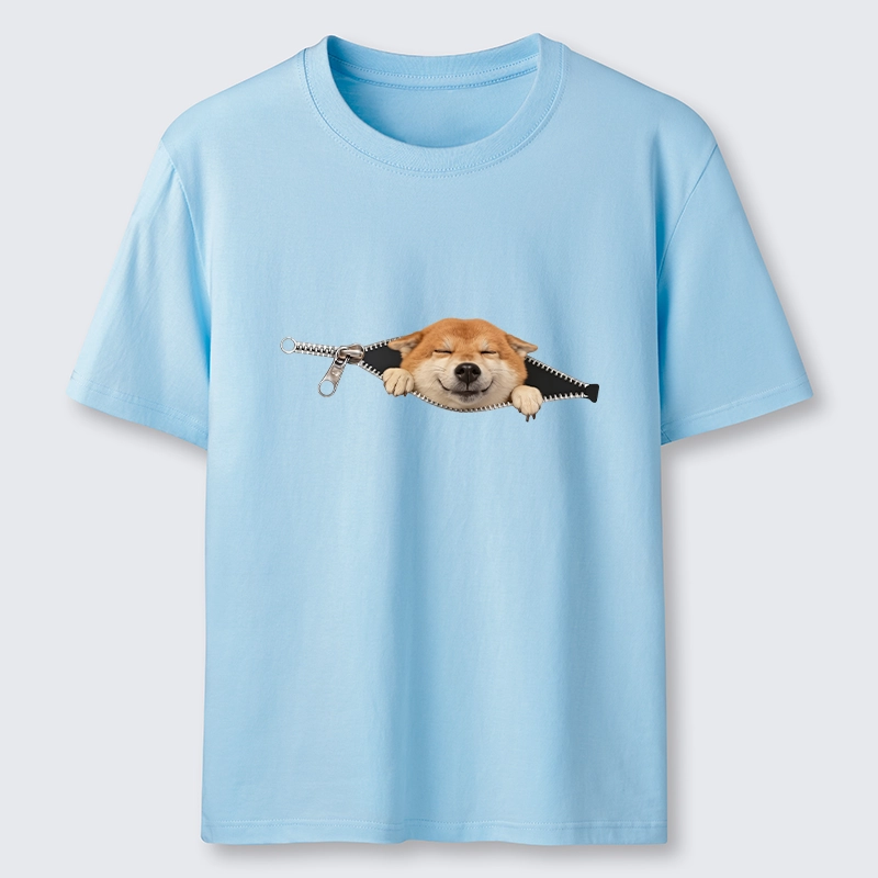 Tokyo-Tiger Cute Shiba Dog In Zipper Classic T-Shirt