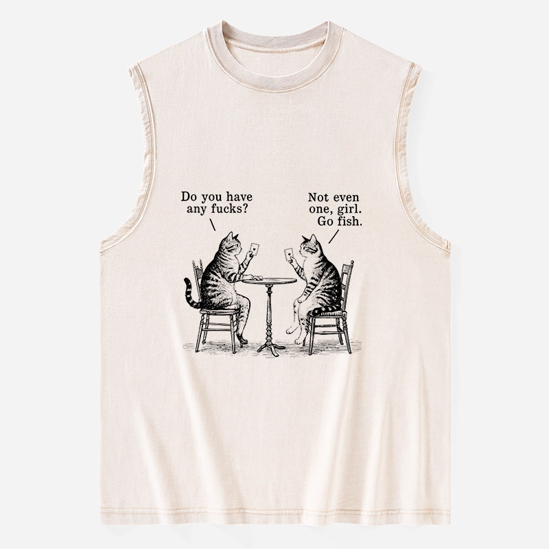 Tokyo-Tiger Cat Poker Night Washed Tank