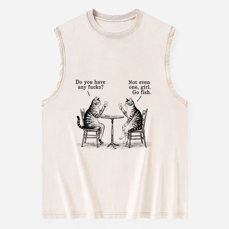 Tokyo-Tiger Cat Poker Night Washed Tank