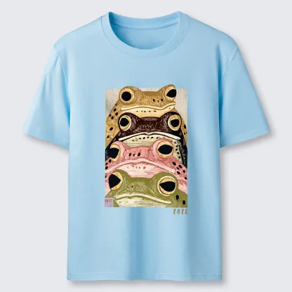 Tokyo-Tiger Whimsical Multi Colored Frog Art Classic T-Shirt