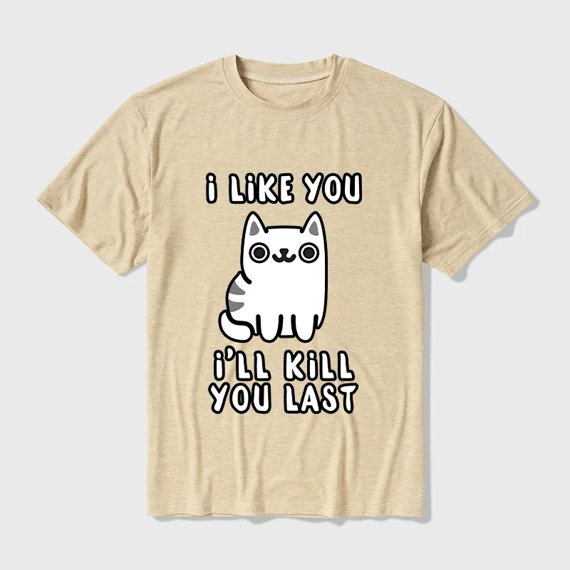Tokyo-Tiger Cats And Humans Have A Love-hate Relationship Cotton Blend T-Shirt