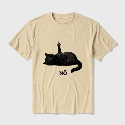 Tokyo-Tiger Cat Refused Cotton Blend T-Shirt