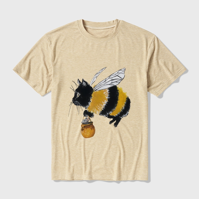 Tokyo-Tiger Catbee Funny Cotton Blend T-Shirt