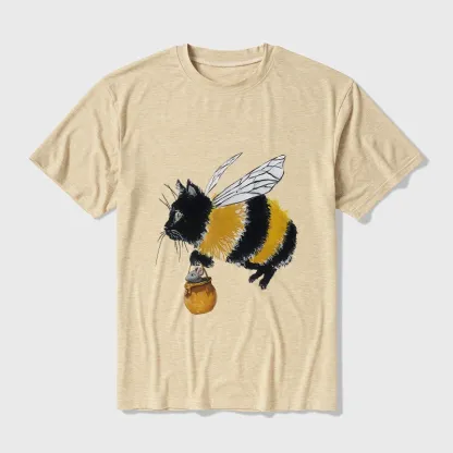 Tokyo-Tiger Catbee Funny Cotton Blend T-Shirt